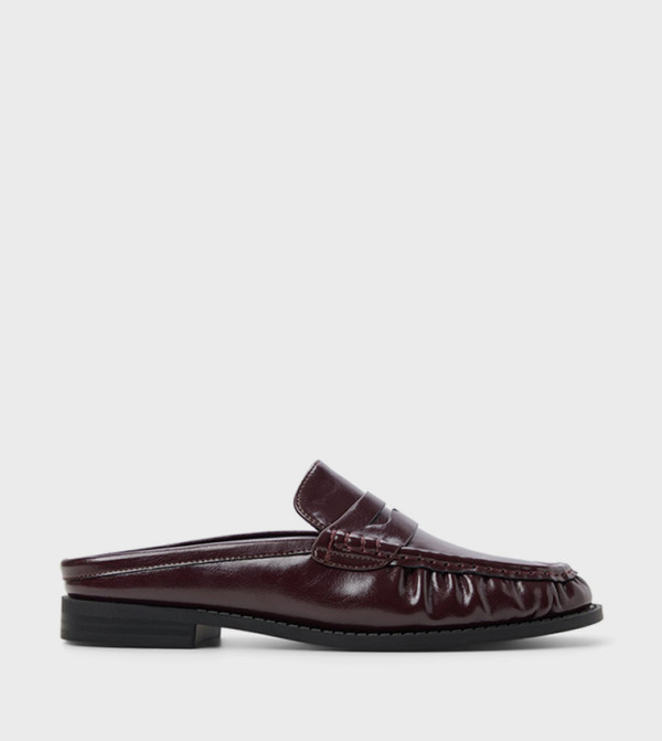 CIRELLA Ruched Round Toe Mule Loafers