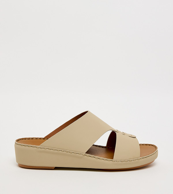 Solid Open Toe Arabic Sandals