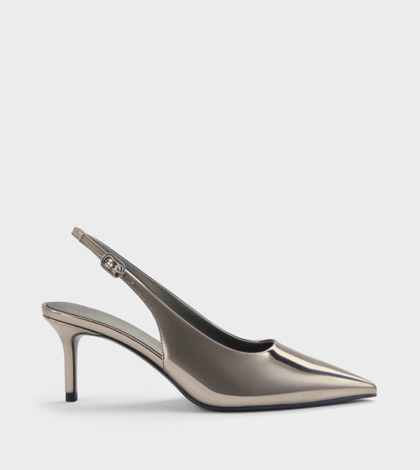 KAIA Metallic Slingback Pointed Toe Pumps