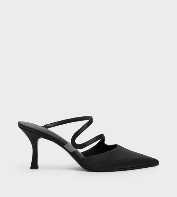 ARDEN Wavy Pointed Toe Mule Pumps