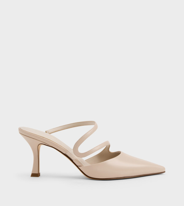 ARDEN Wavy Pointed Toe Mule Pumps