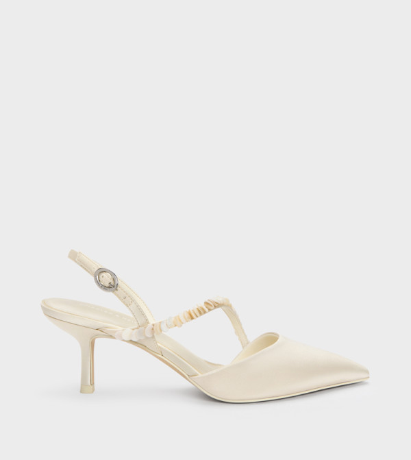 BRIELLA Sequined Slingback Pumps