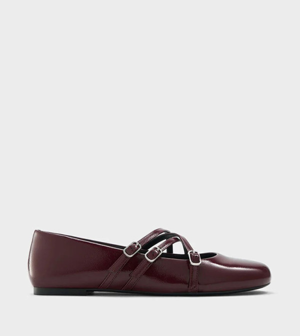 Glossy Triple Strap Mary Jane Shoes