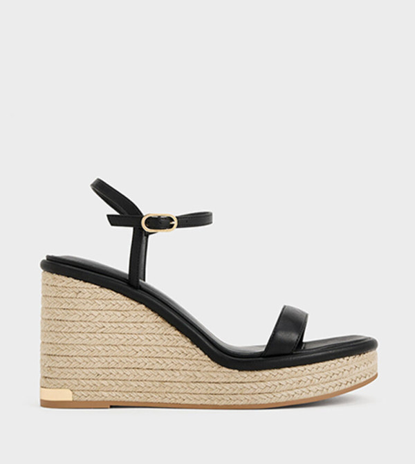 Colorblock Ankle Loop Espadrille Wedges