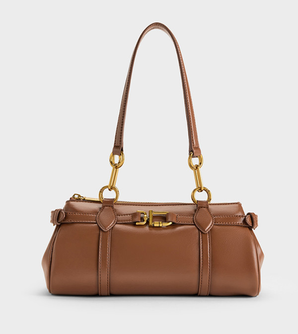 GWYNNE Metallic-Accent Elongated Shoulder Bag