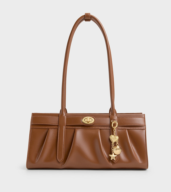ISOLDE Belted Ruched Shoulder Bag