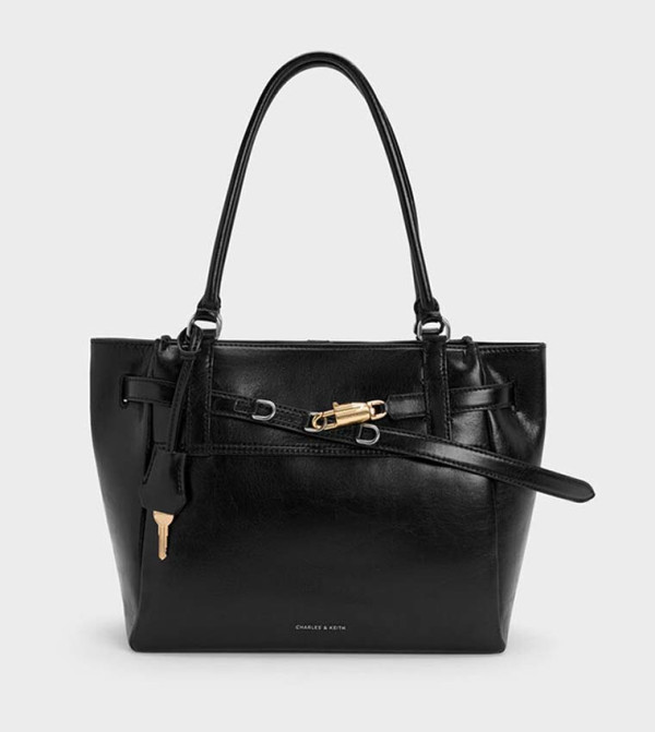 DELFINA Belted Tote Bag