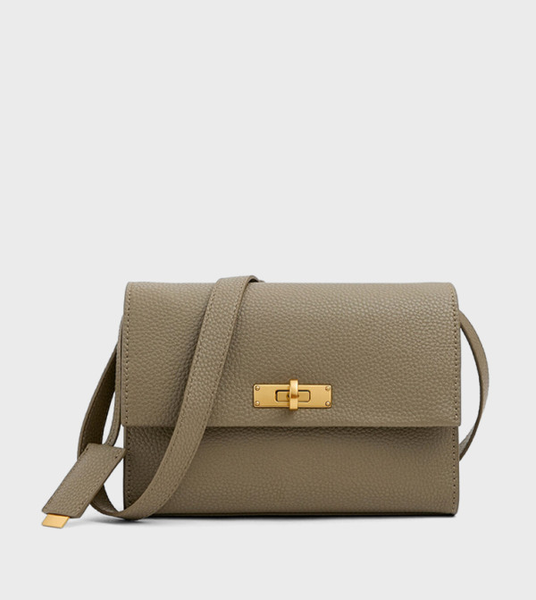 CHANCE Textured Twist-Lock Crossbody Bag