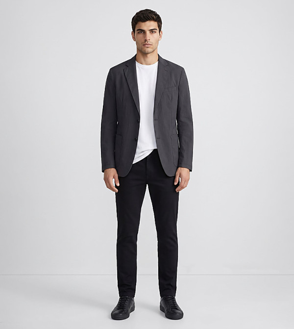 Solid Single Breasted Blazer
