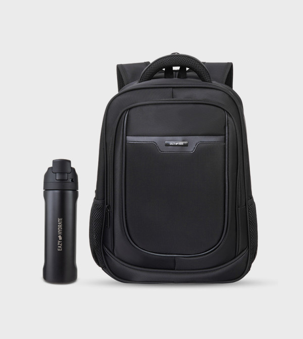 16" Backpack with Laptop Sleeve & Stainless Steel Water Bottle, 710ml
