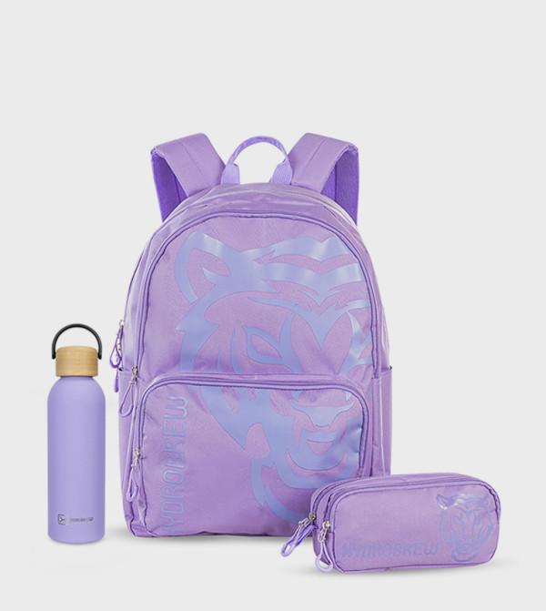 18" Backpack & Double Wall Stainless Steel Water Bottle, 500ml