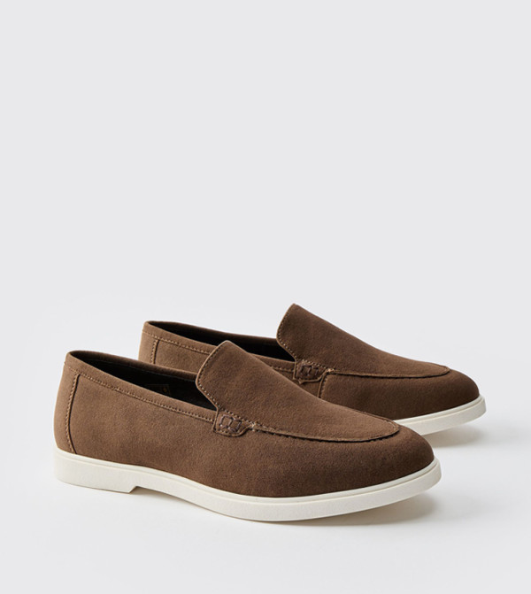Faux Suede Slip-On Loafers