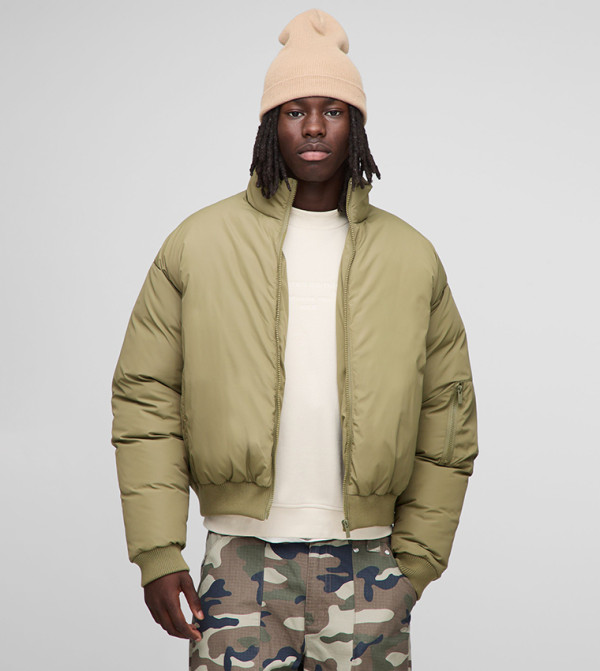 Regular Fit Mono Padded Ma1 Bomber Jacket