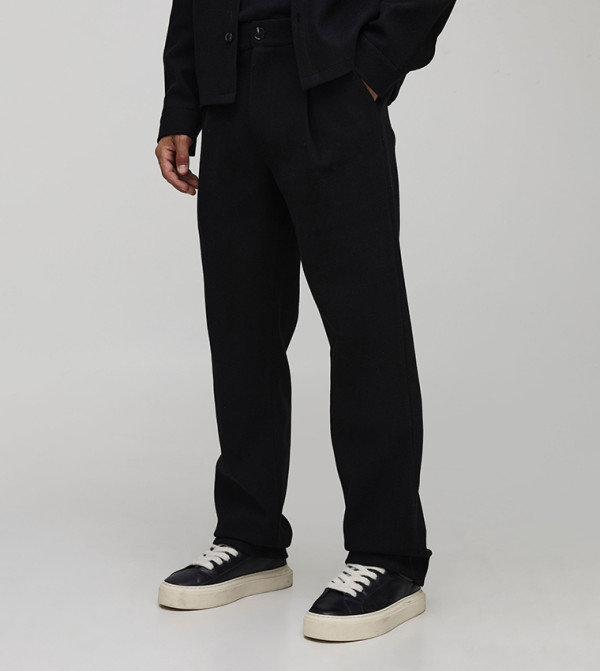 Brushed Straight Fit Trousers