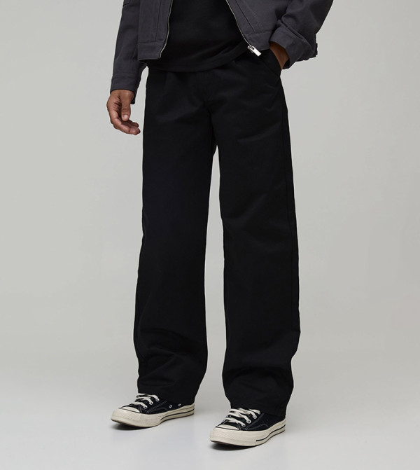 Wide Fit Pleat Detail Work 365 Trousers