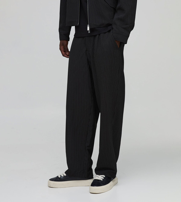 Striped Relaxed Fit Tailored Trousers
