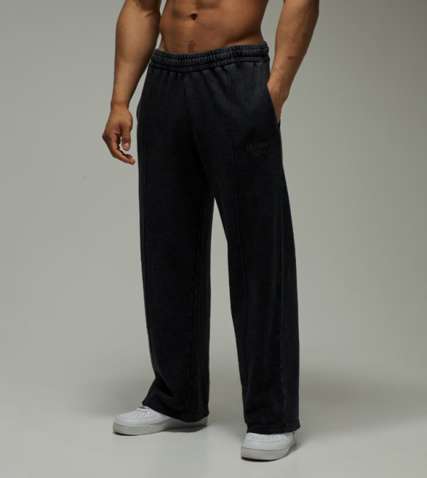 Training Dept Washed Pintuck Loopback Wide Leg Sweatpants