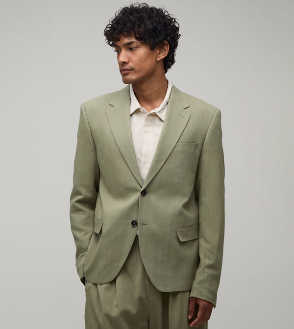 Linen Look Relaxed Fit Blazer