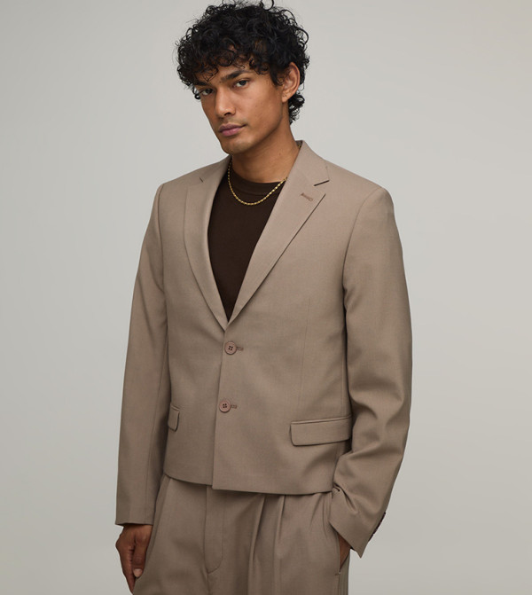 Tailored Cropped Boxy Suit Jacket