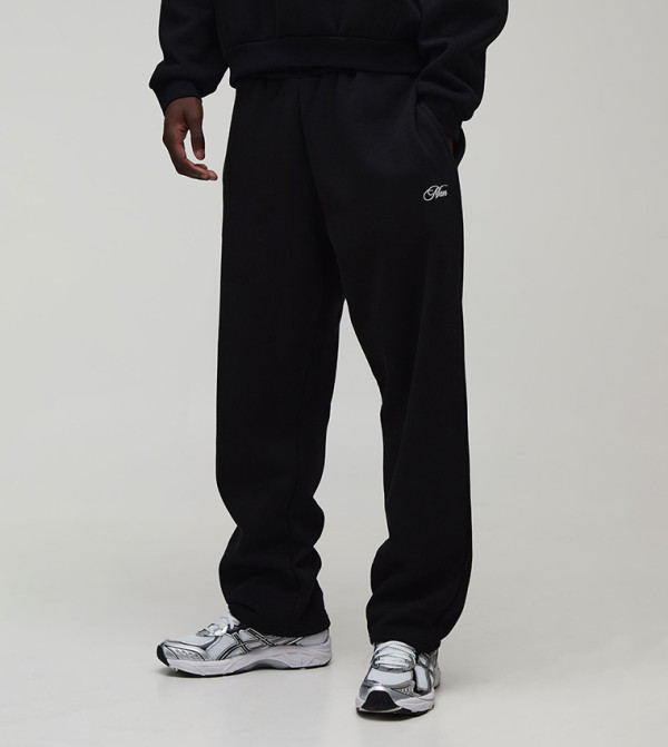 Solid Baggy Man Script Sweatpants