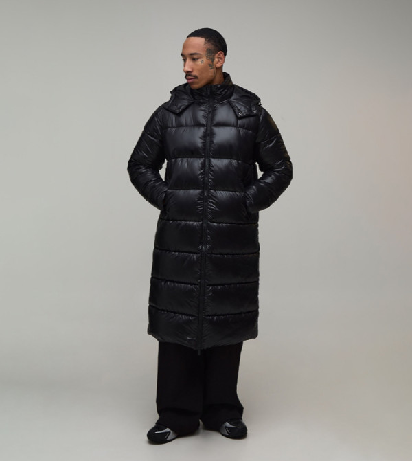 Regular Fit High Shine Puffer Coat