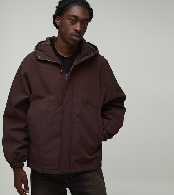 Crinkle Nylon Hooded Cagoule Jacket