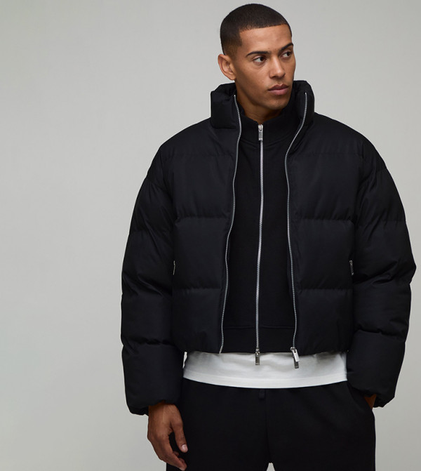 Essential Midweight Padded Funnel Neck Puffer Jacket