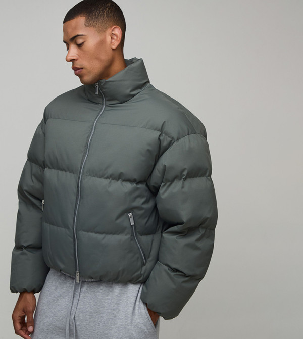 Essential Midweight Padded Boxy Fit Puffer Jacket