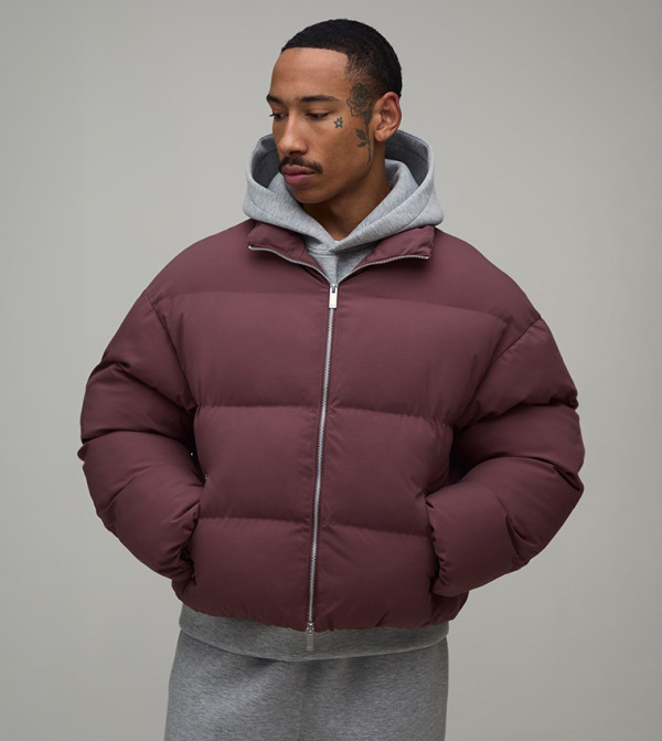 Essential Midweight Padded Boxy Fit Puffer Jacket