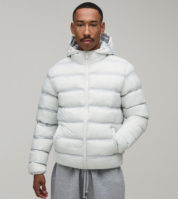 Translucent Seam Lightweight Puffer Jacket