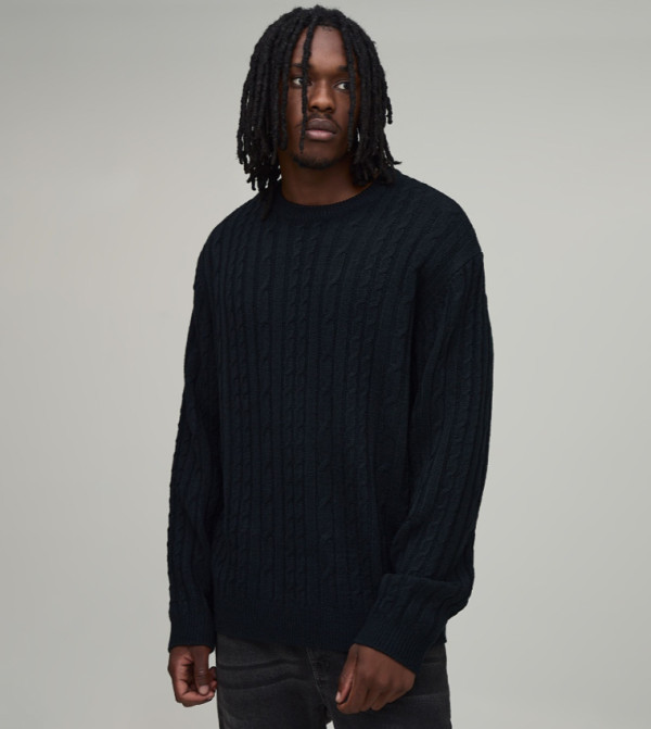 Tall Cable Knit Crew Neck Sweater
