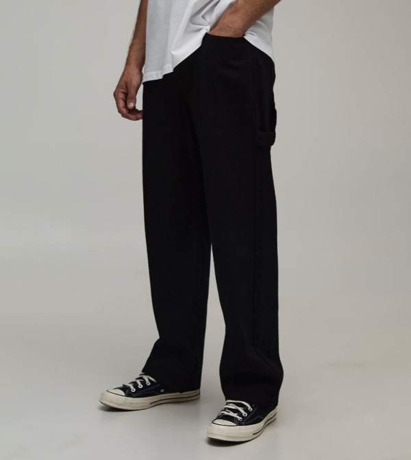 Washed Relaxed Fit Carpenter Jeans