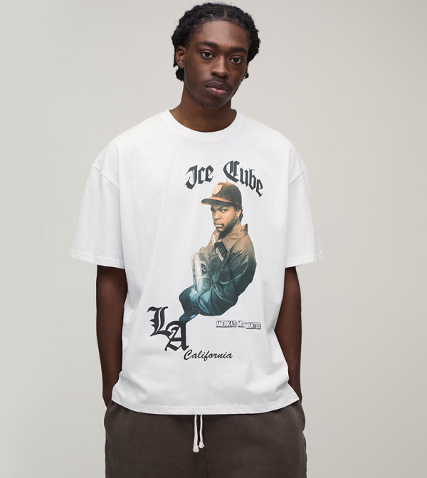 Ice Cube License Print Oversized T-Shirt