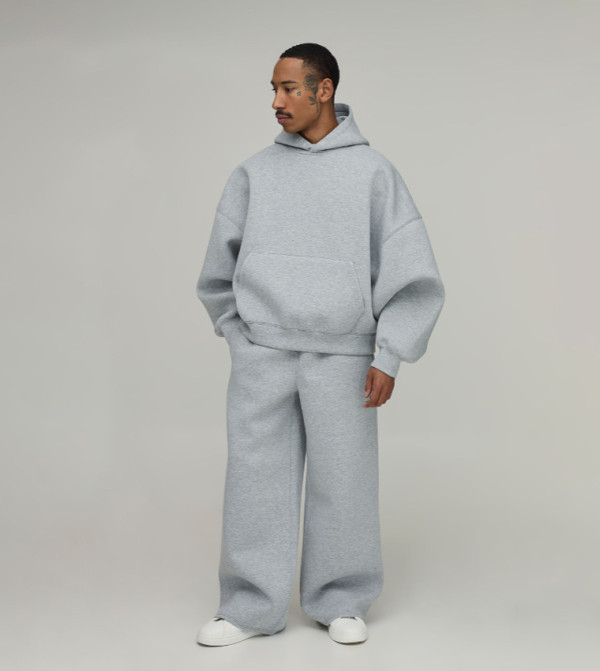 Batwing Sleeves Scuba Oversized Hoodie