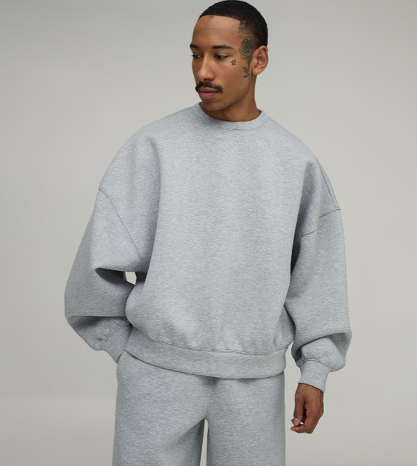 Batwing Crew Neck Scuba Oversized Sweatshirt