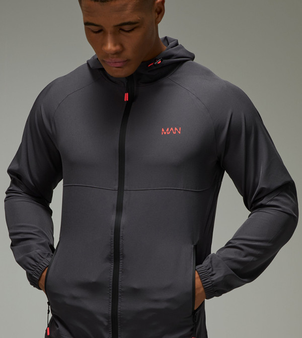 Neon Logo Windbreaker Jacket