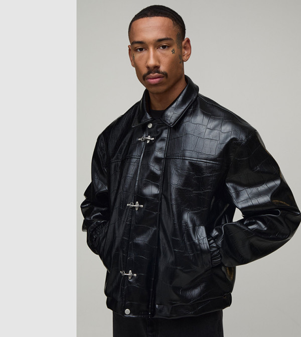 جاكيت هارينغتون بمشبك فايرمان
