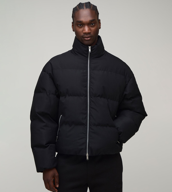 Plus & Tall Boxy Fit Midweight Padded High Neck Puffer Jacket