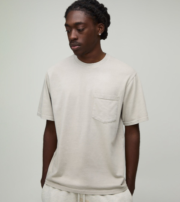 Essential Washed Regular Fit Front Pocket T-Shirt
