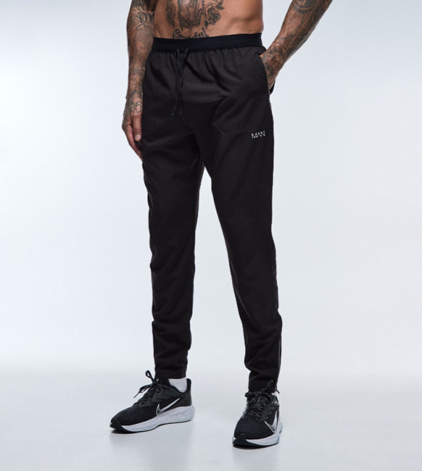 Tall Logo Detail Running Reflective Tapered Active Joggers