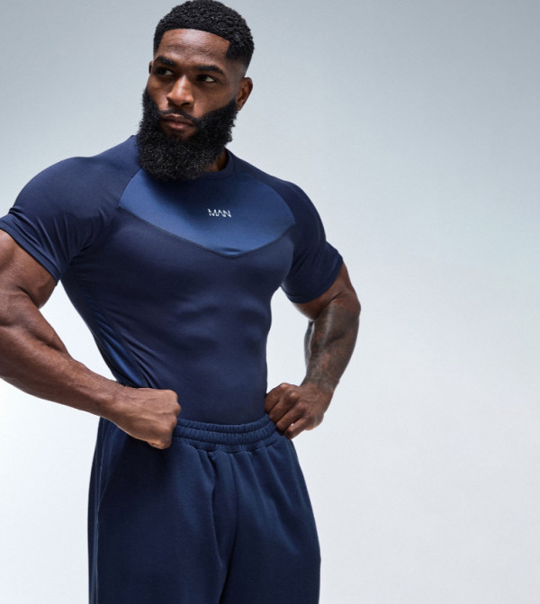 Muscle Fit Panel Active T-Shirt