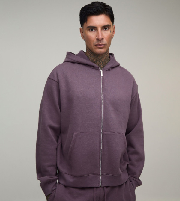 Tall Essential Long Sleeves Boxy Hooded Jacket