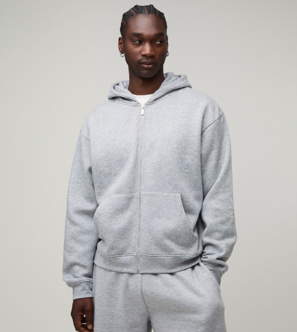 Tall Essential Zip-Through Oversized Hooded Jacket