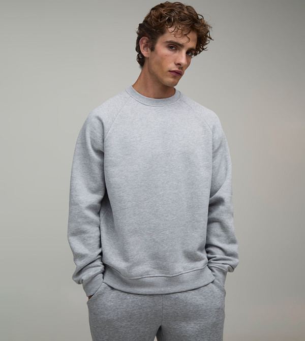 Regular Fit Raglan Sleeves Sweatshirt
