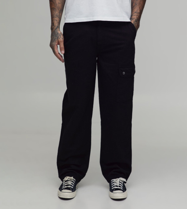 Tall Straight Fit Asymmetric Pocket Cargo Trousers