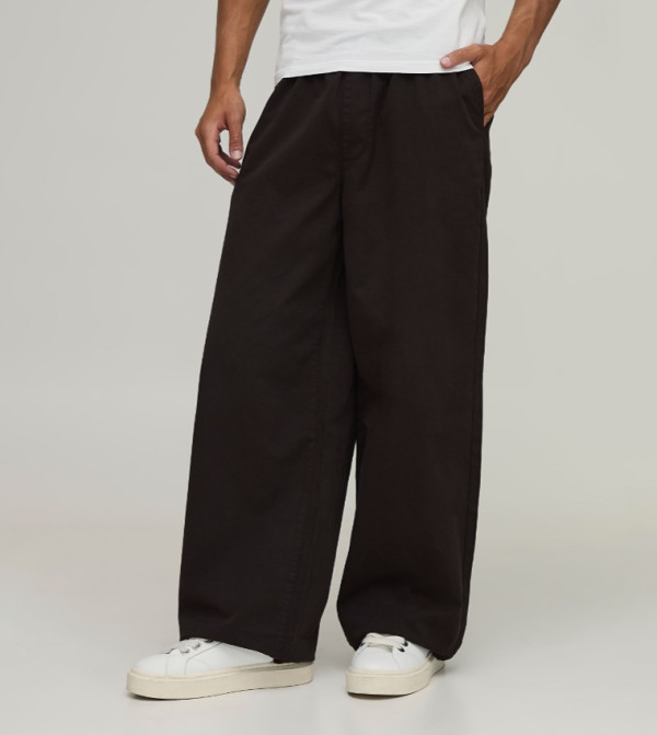 Essential Relaxed Fit Elastic Waist Trousers