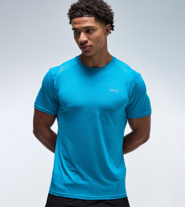 Marl Back Panel Regular Fit Active T-Shirt