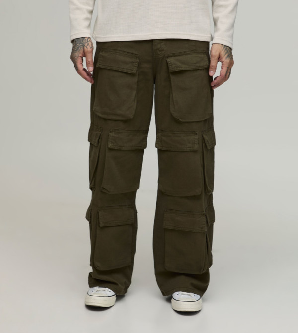 Plus & Tall Baggy Fit Multi Pocket Cargo Trousers