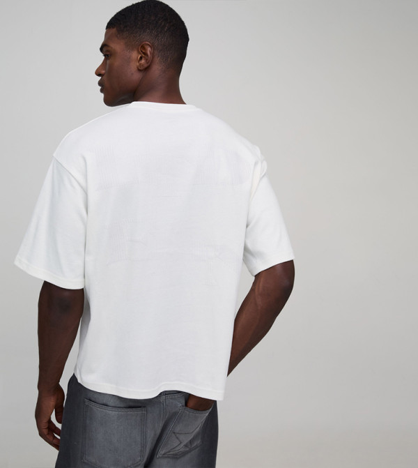 Heavyweight Ltd Edn Flocked Interlock Oversized T-Shirt