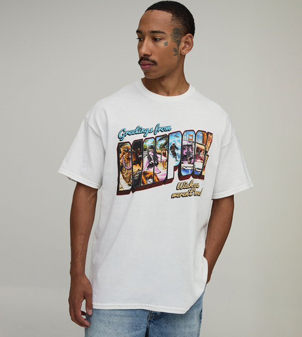 Deadpool License Print Oversized T-Shirt